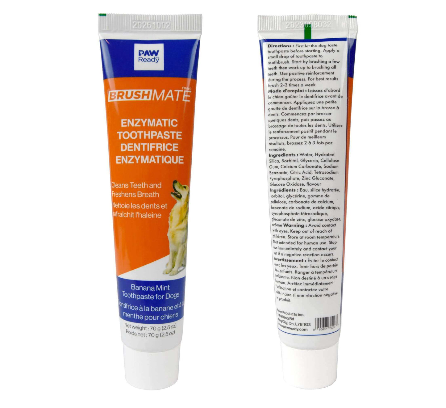Paw Ready's enzymatic toothpaste Banana Mint flavor